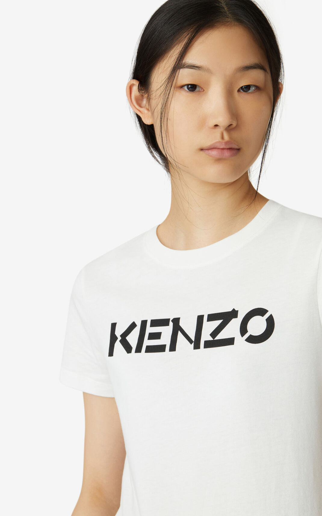 Kenzo Logo Majice Ženske - Bijele - Hrvatska FOLDKX639